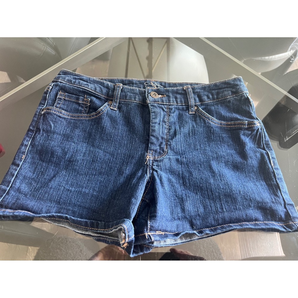 Jessica Simpson Denim Shorts Raw Hem Dark Wash Casual Everyday Size 8/29